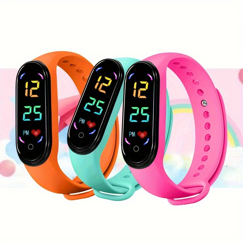 Glowing Children's Watch - Colourful LED Display and Sporty Design