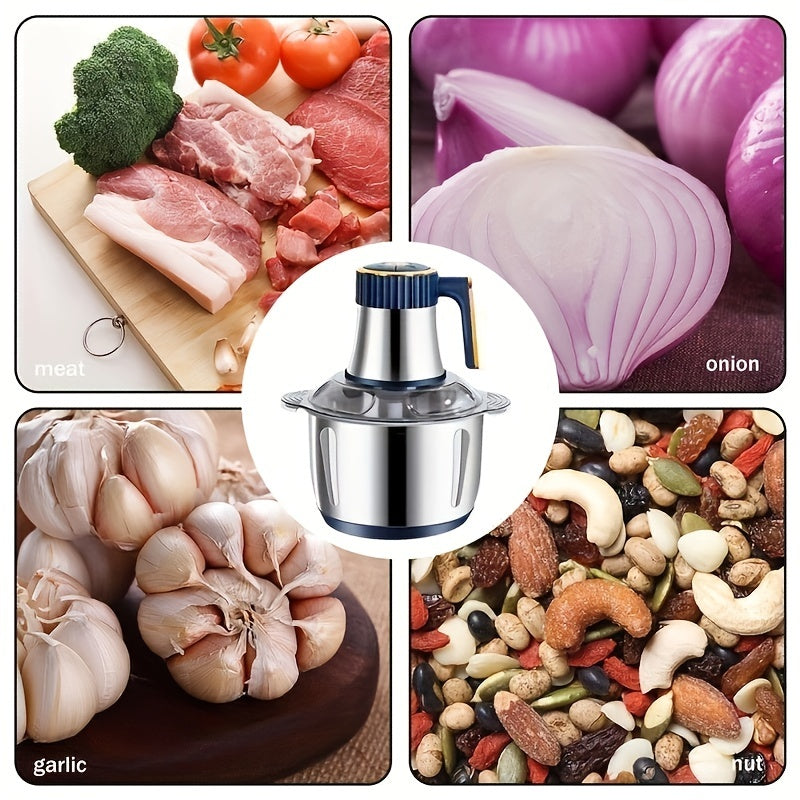 Powerful Stainless Steel Meat Grinder and Vegetable Slicer – Multifunctional Kitchen Machine