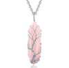 Stylish Crystal and Tree of Life Gemstone Necklace – Elara