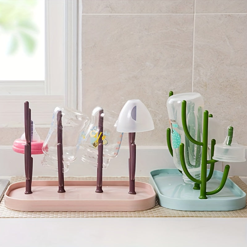Cactus-Shaped Baby Bottle Drying Rack - Practical and Stylish for Baby Accessories