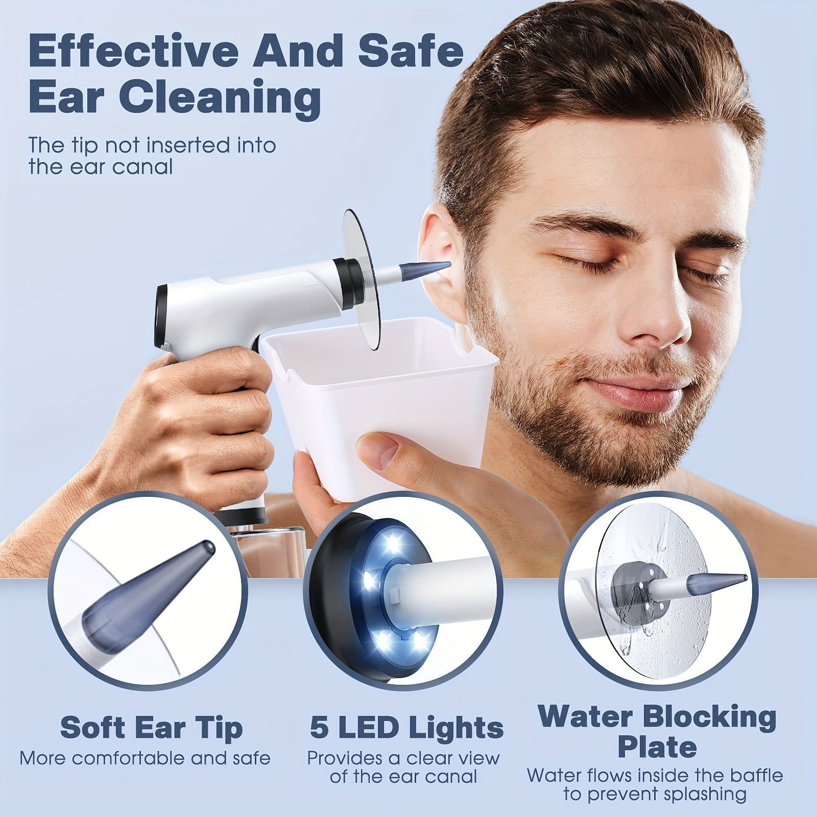 Electric Ear Cleaning Set – Safe Irrigation System with Disposable Nozzles