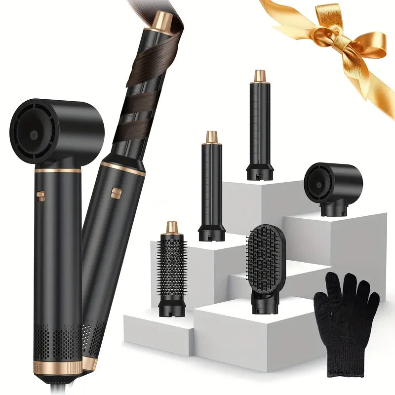 ProStyler 5-in-1 Hair Styling Set - Hairdryer, Curling Iron and Straightening Brush