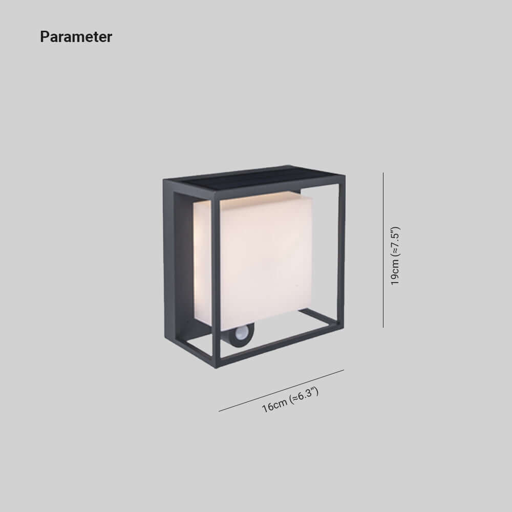 Modern Outdoor Wall Light with Solar Power & Sensor