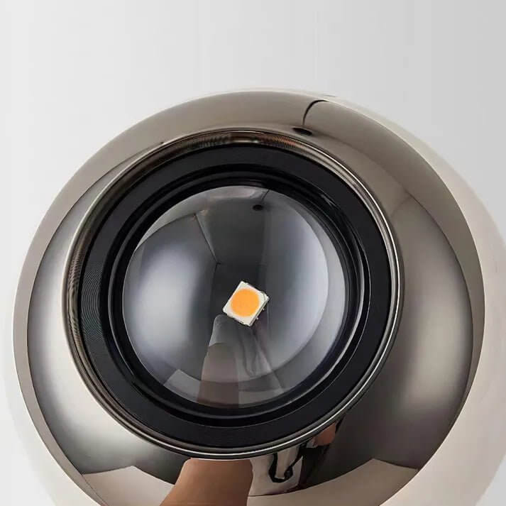 Pendant Light - Alabaster Glass Sphere with Marble Base