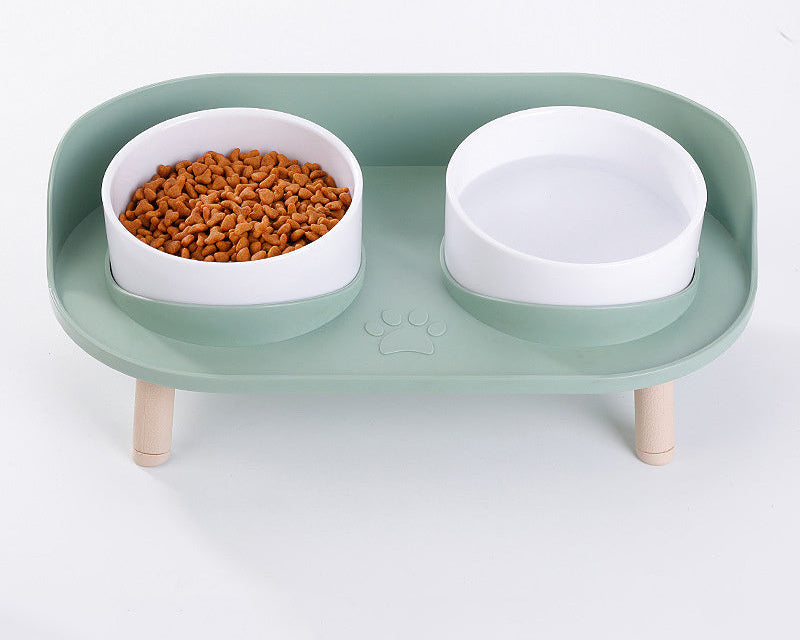 Elevated Double Pet Bowl – Comfortable and Healthy Eating for Cats and Dogs