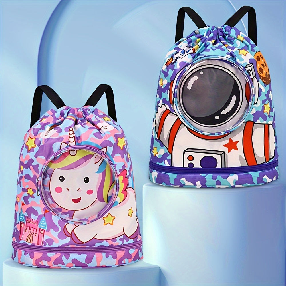 Cartoon Swim Bag with Dry/Wet Separation – Stylish, Portable Bag for Children and Adults