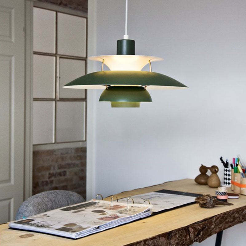 Morandi Modern LED Pendant Light with Shade