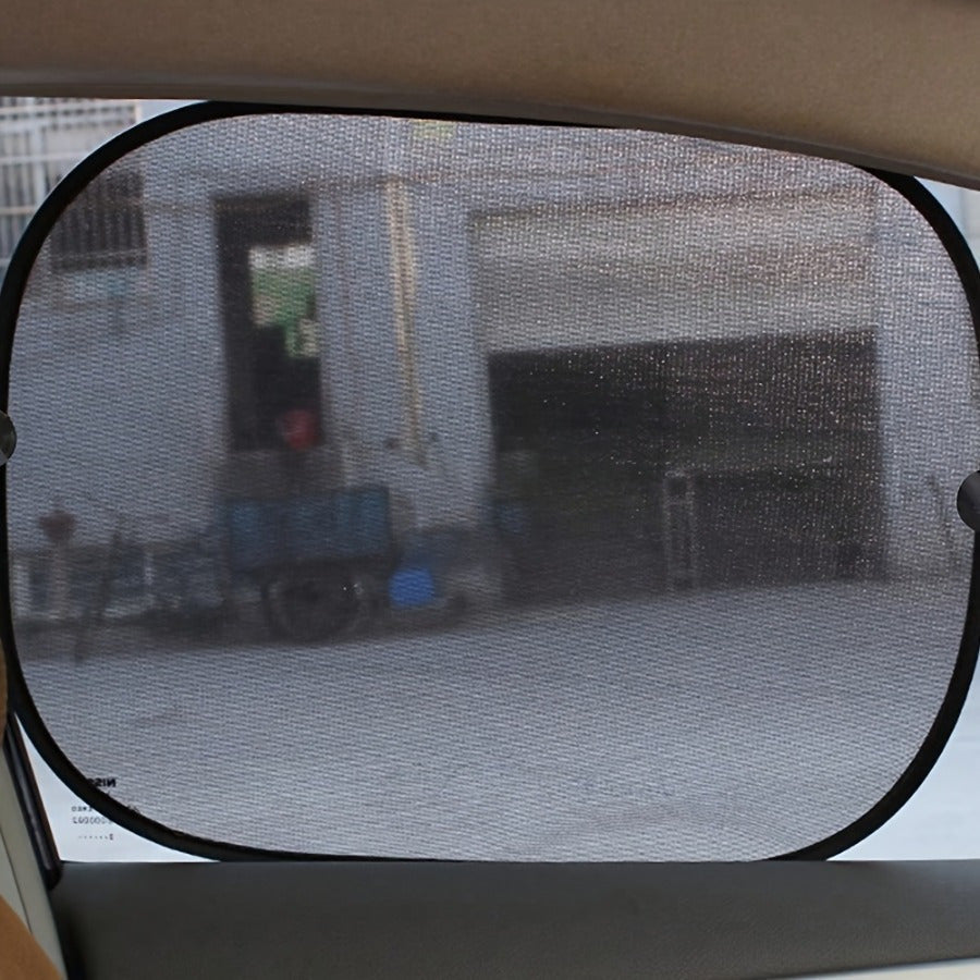 Set of Black Mesh Sun Shades for Car Rear Windows – Summer Protection