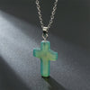Necklace with Cross made of Natural Gemstones – Seraphina