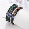 Men's Bracelet Made of 4 mm Natural Stone with Evil Eye Bead – Thor