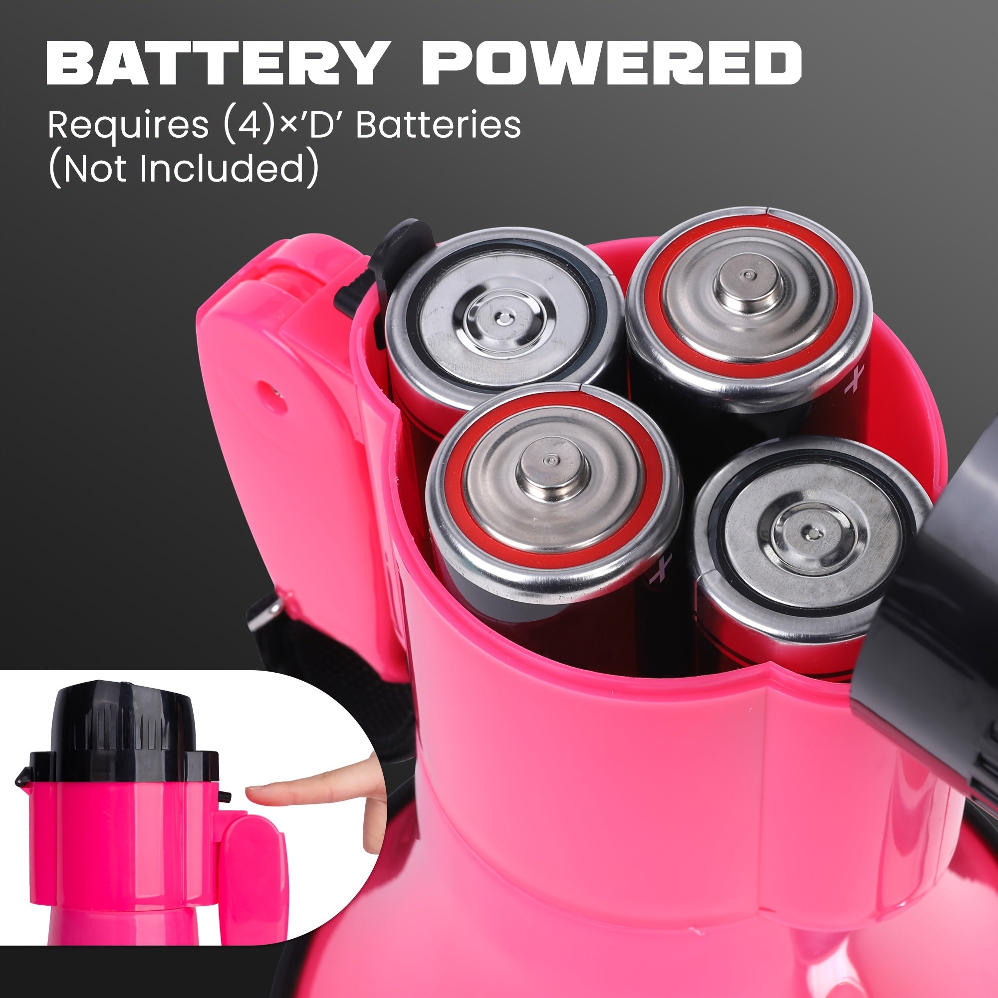 Powerful Megaphone with Siren - Reach up to 731 Metres, Adjustable Volume