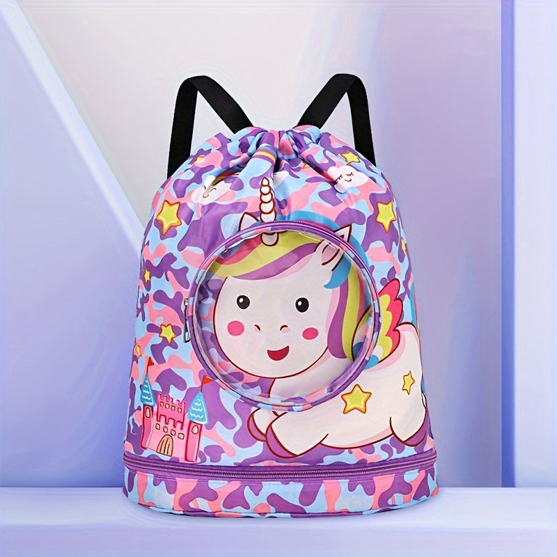 Cartoon Swim Bag with Dry/Wet Separation – Stylish, Portable Bag for Children and Adults
