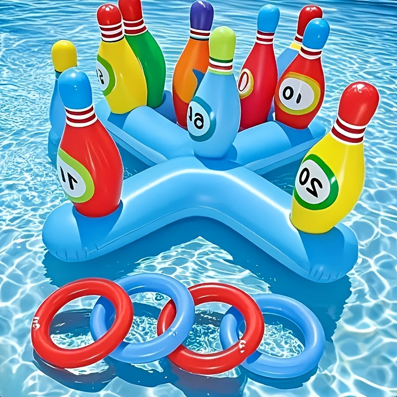Inflatable Water Bowling Set – Fun Pool Game for Everyone