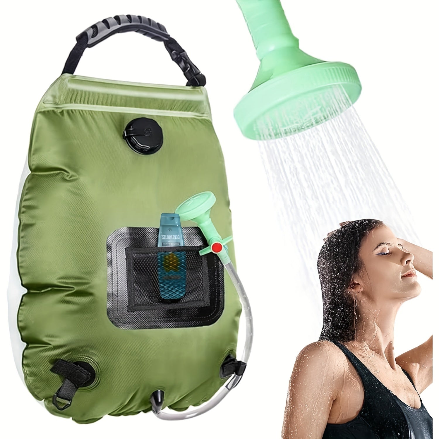 SunnyFlow Solar Shower Bag – Practical, Leakproof and with Temperature Gauge