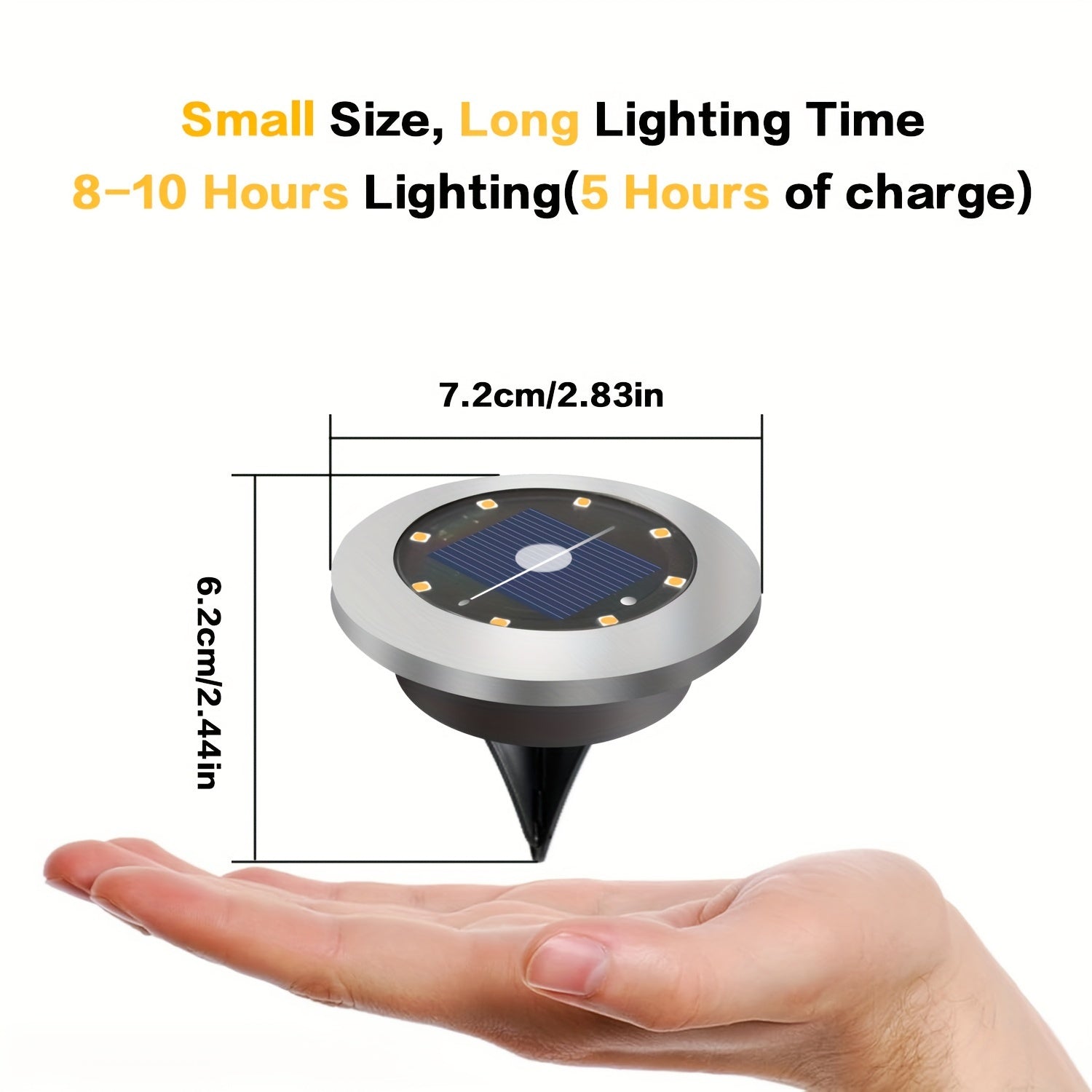 Solar Ground Spotlight – Geometric Stainless Steel Design for Gardens and Paths