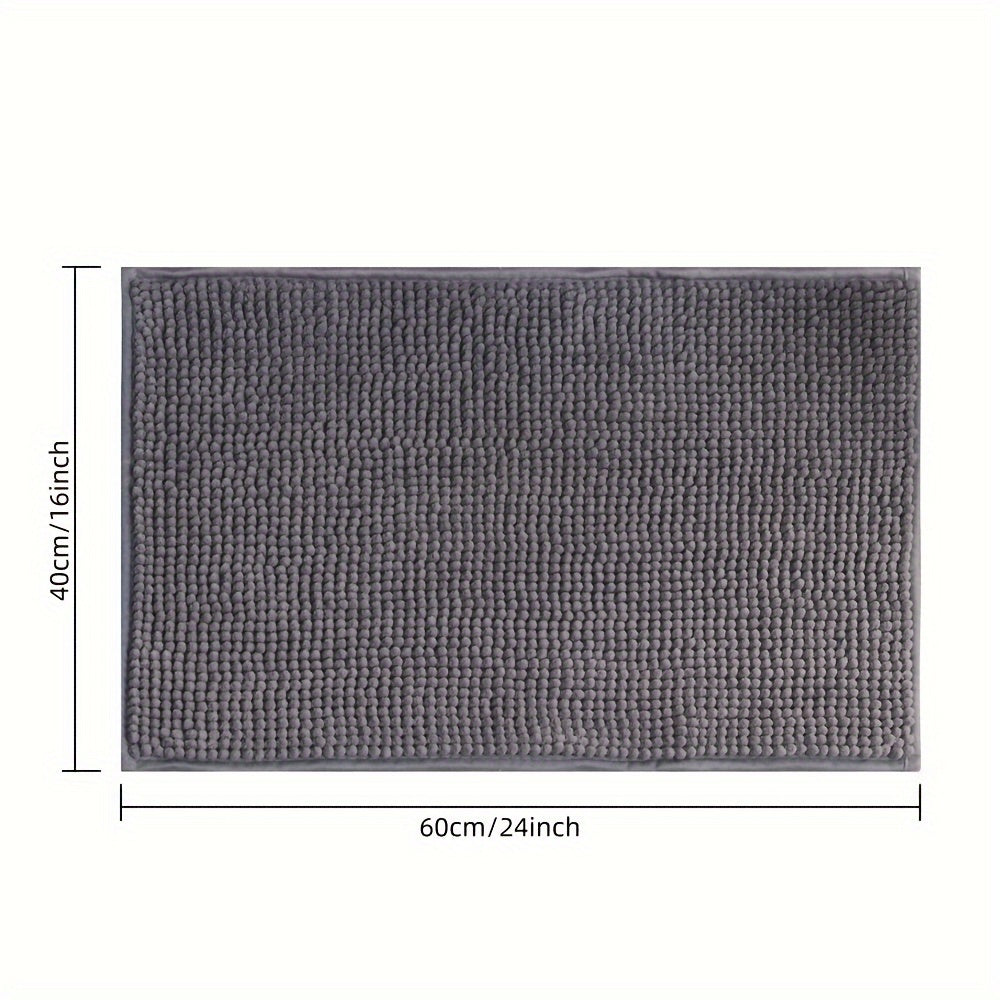 Ultra-Soft Chenille Bath Mat – Perfect for Bathroom or Entrance