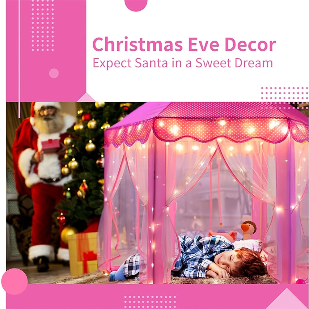 Princess Play Tent with Star Lighting – Perfect for Indoor or Outdoor Play