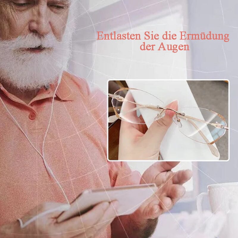 Fashionable Rimless Anti-Blue Light Reading Glasses