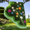 GardenGlow Bloemen Vloerkussen | Zachte vloermat met bloemenpatroon voor woonkamer, slaapkamer en ha