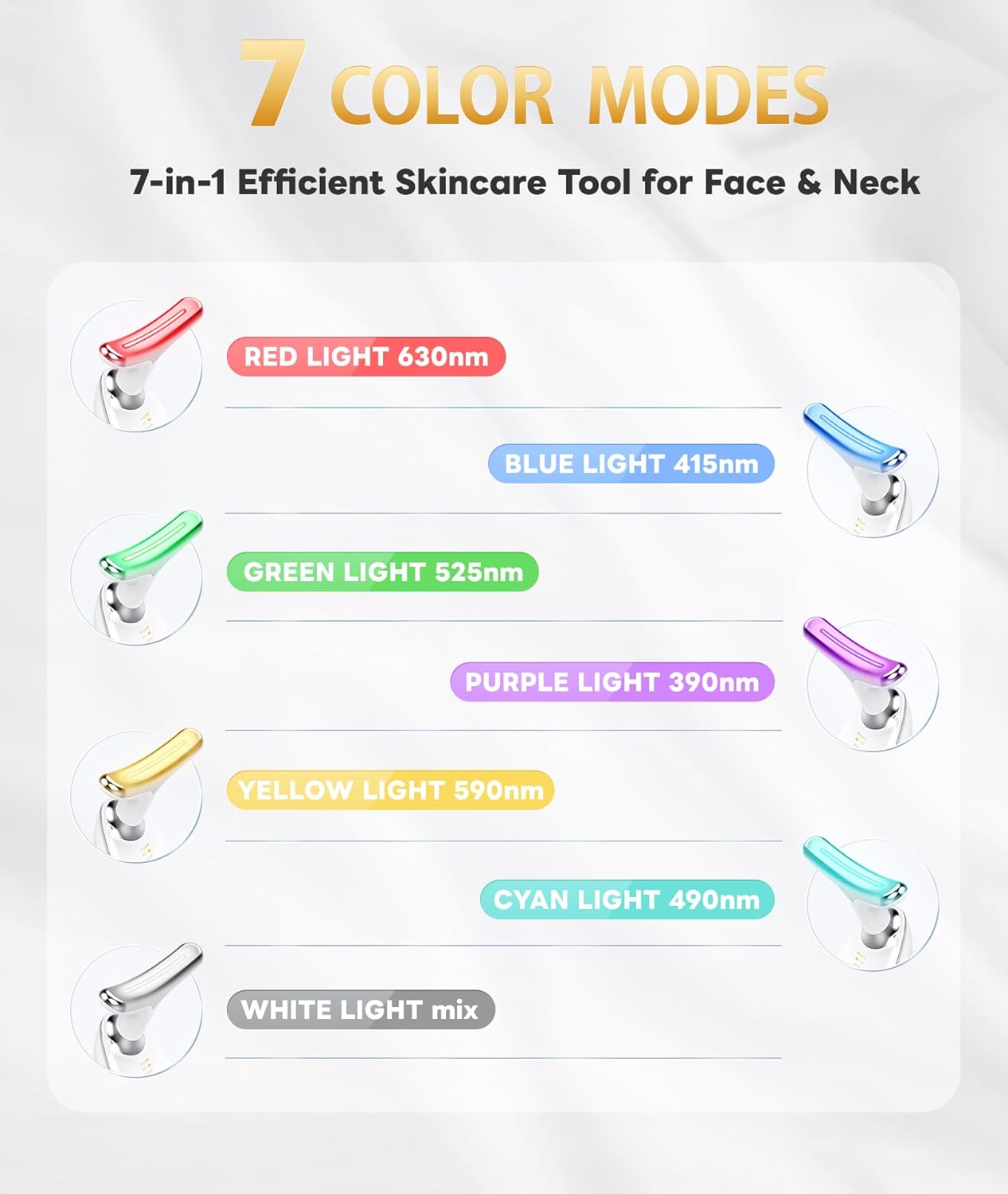 RadiantGlow 7-Colour Facial Massager