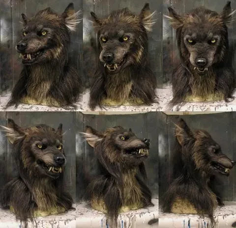 WolfLux LED Werewolf Mask | Glowing Eyes & Movable Ears for Perfect Cosplay & Halloween Costume