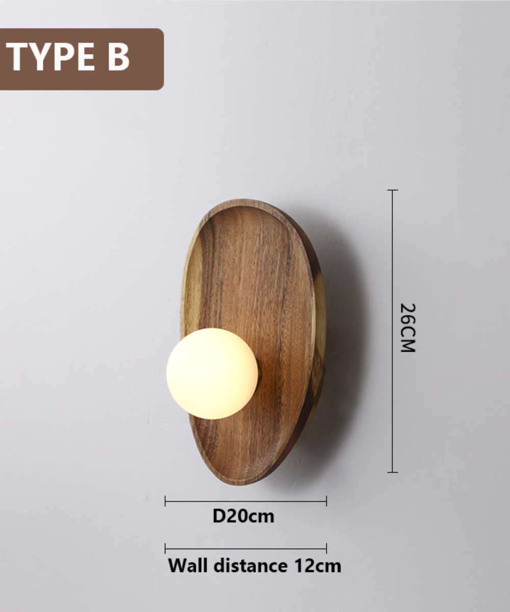 Minimalist Wall Lamp - Wood and Ambient Lighting