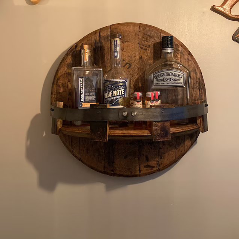 Bourbon Whiskey Barrel Rack