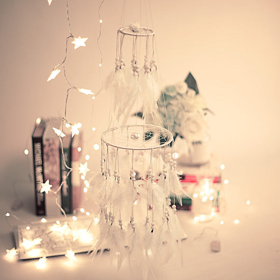 White Double Dreamcatcher