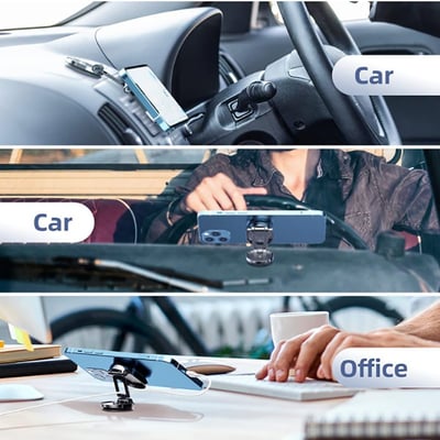 CarPhone Stand - Strong Magnetic Phone Holder, Small, Compact and Hassle-Free for Mobile Navigation