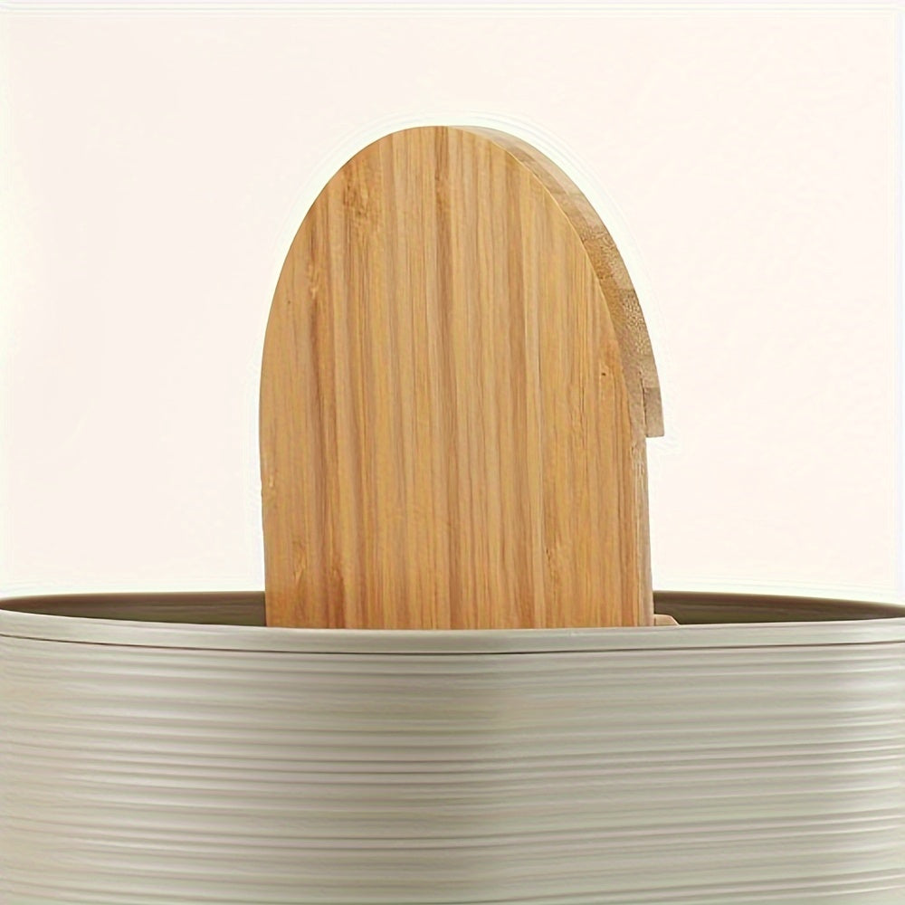 Modern Bathroom Set with Bamboo Accents – Organised and Elegant in One