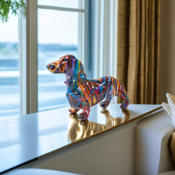Dachshund Delight – Colourful Dachshund Figurine for a Playful Atmosphere in Your Home