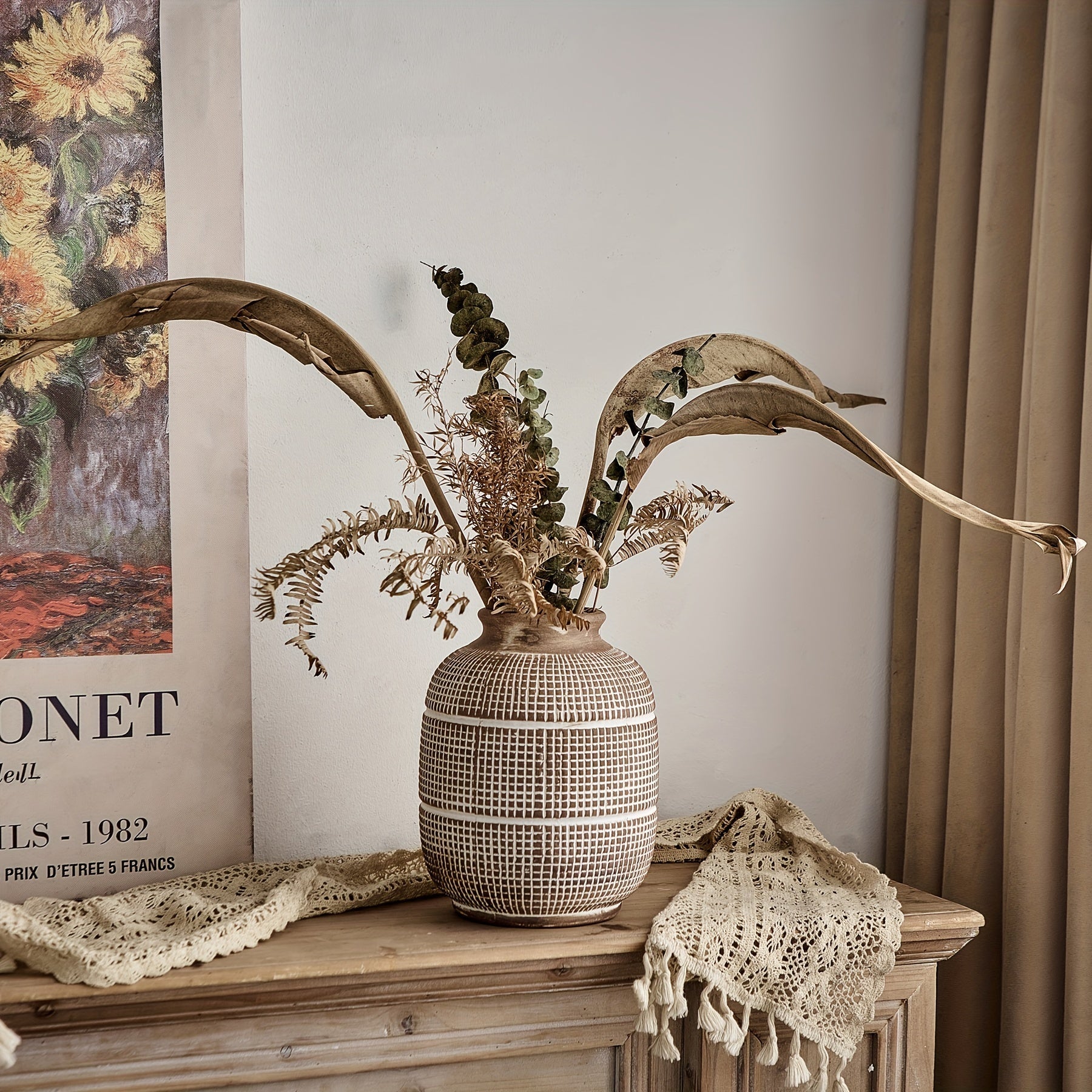 Rustic Geometric Vase - Natural Atmosphere for Your Interior
