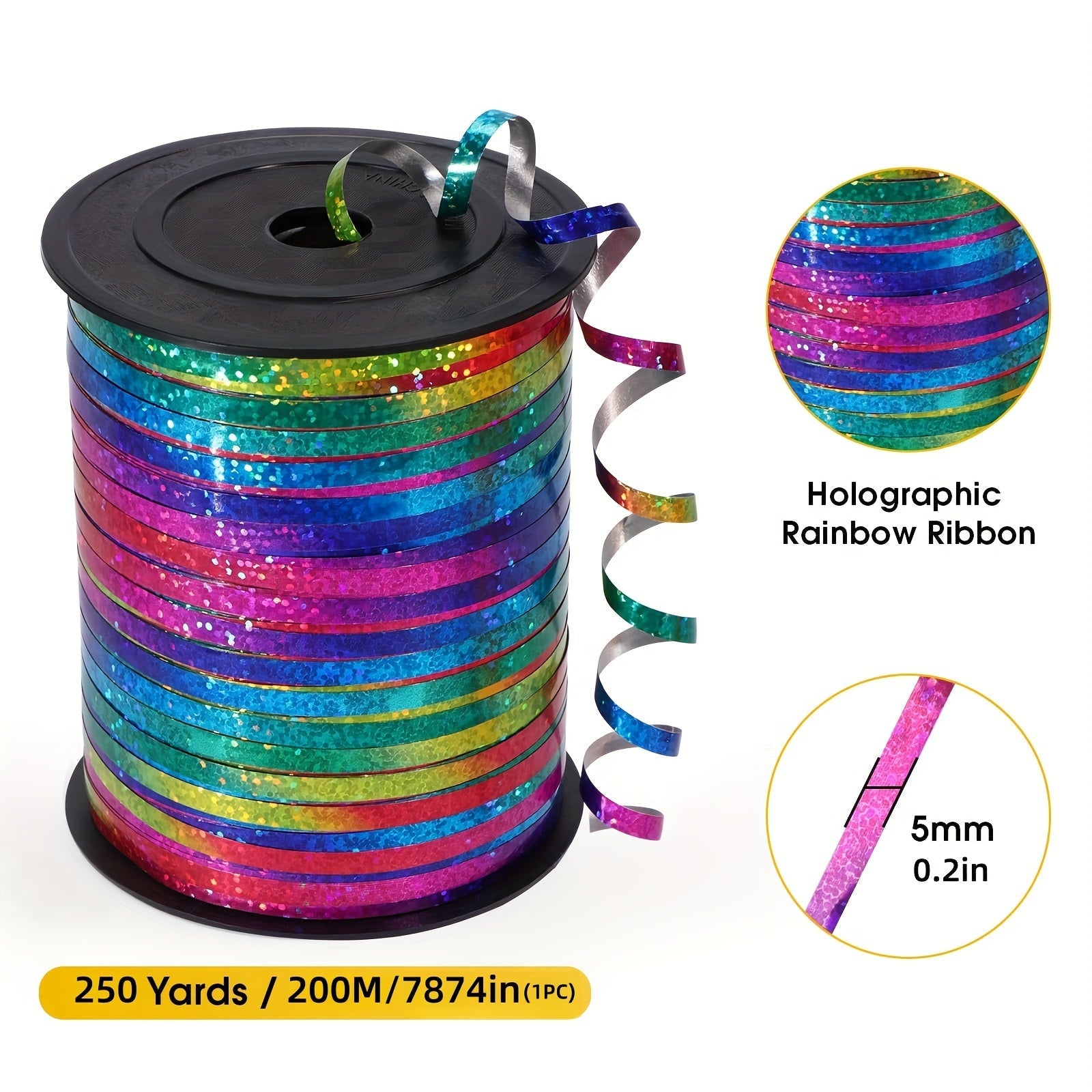 Holographic Curling Ribbon Set – Perfect for Party Decorations and Gift Wrapping