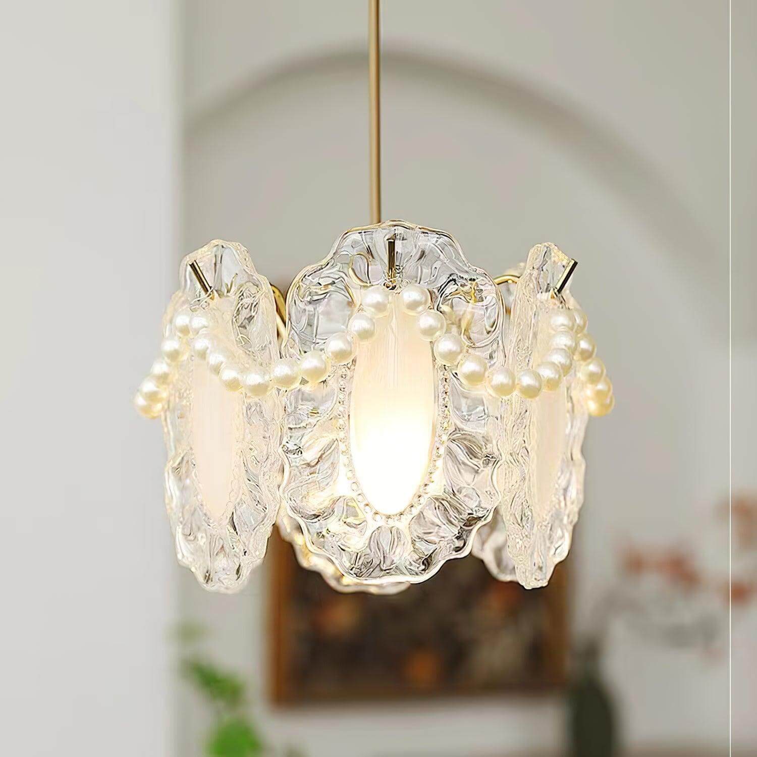 Flower Glass Pendant Lamp - Elegant Design