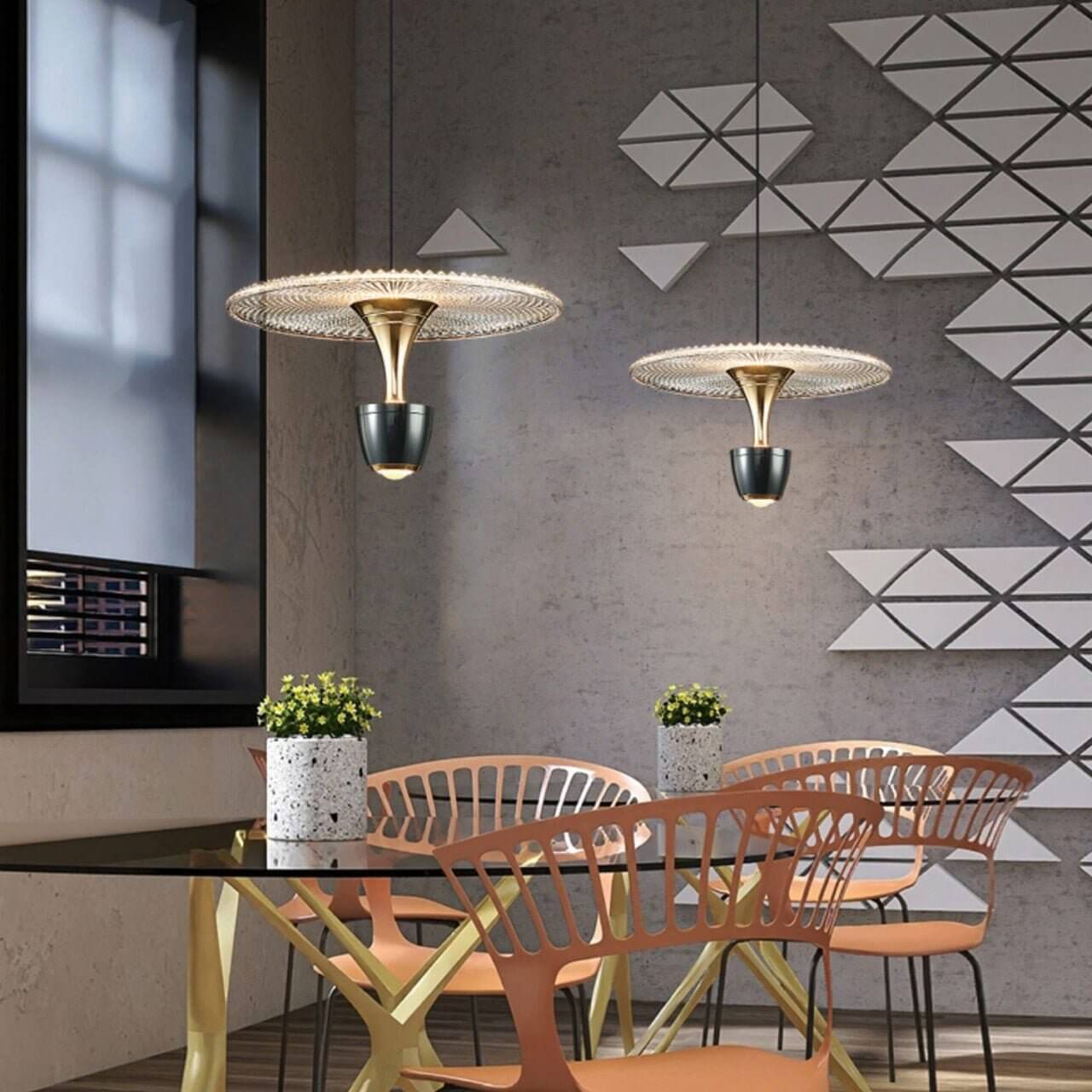 Modern LED Disc Pendant Light - Elegant & Stylish