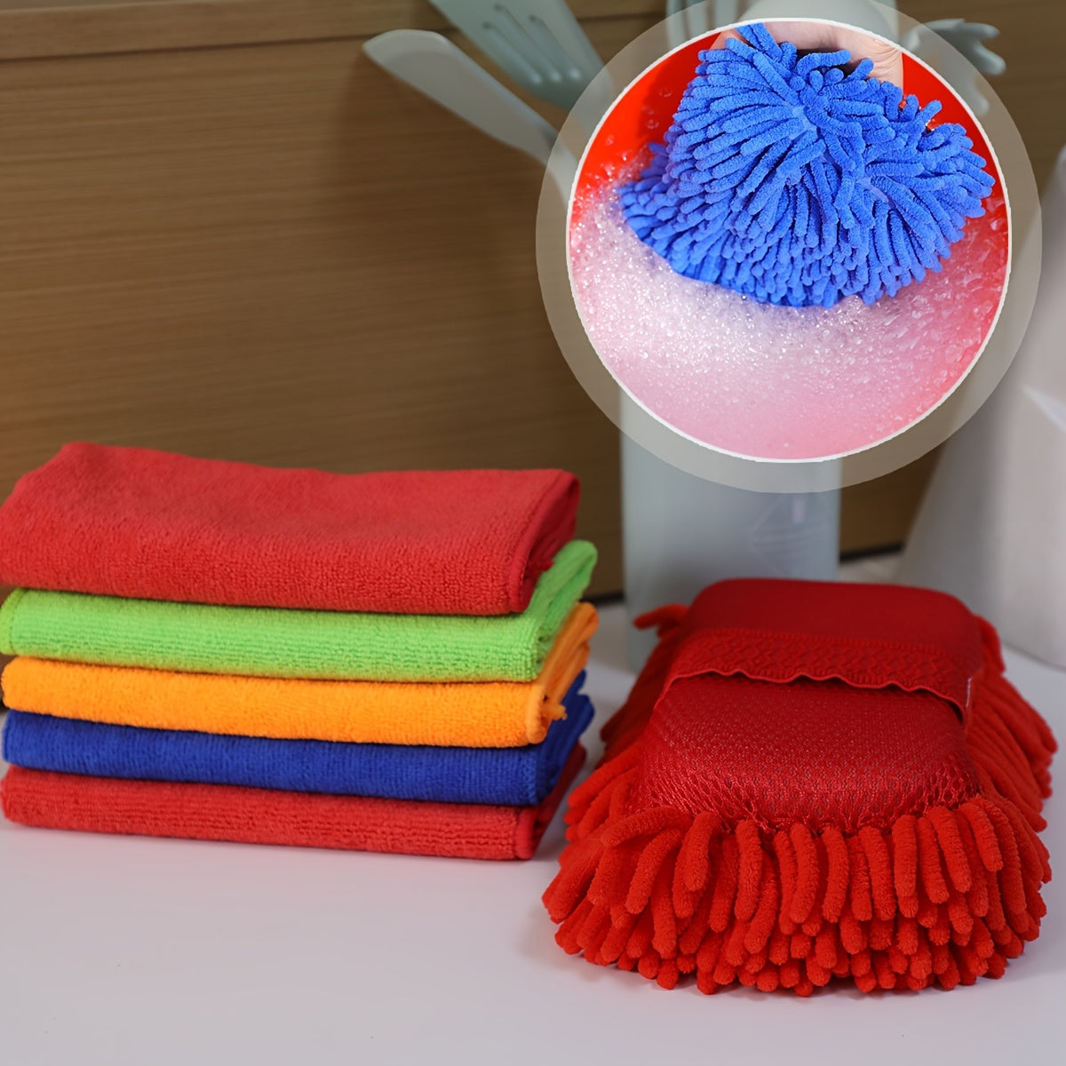 Microfibre Car Wash Set – Sponge and Towels for Dazzling Results