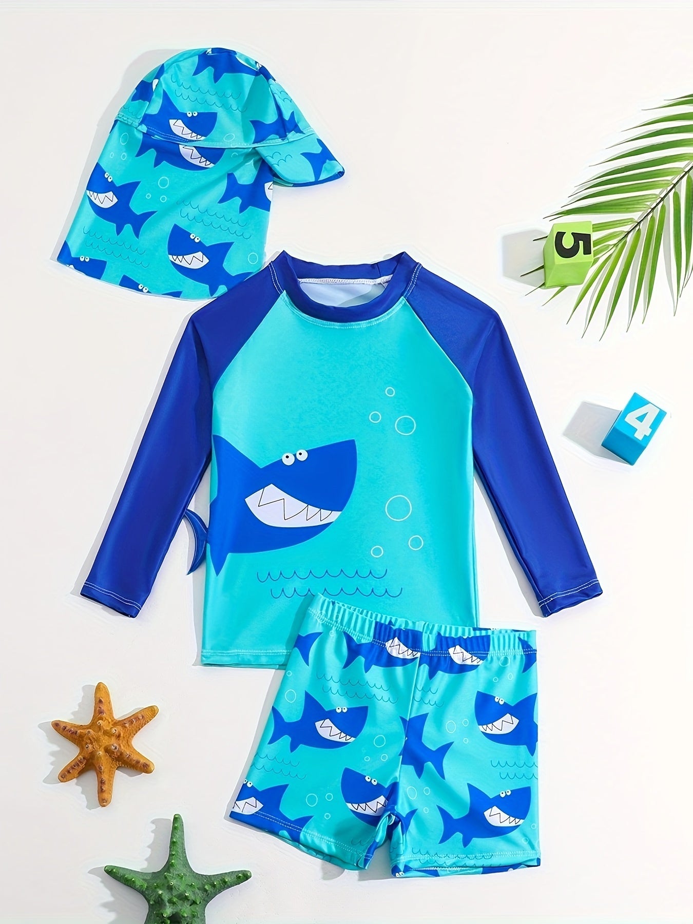 Shark Swim Set 3-Piece for Boys – Comfortable & Protective in the Sun