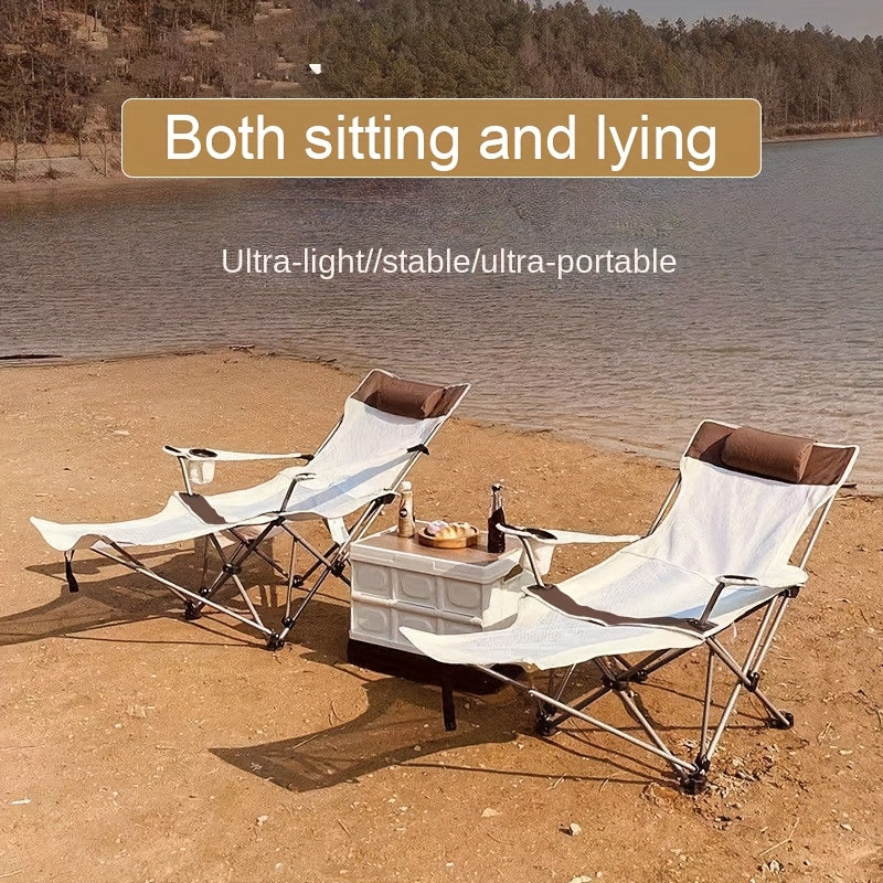 Lightweight Folding Beach Chair – Ideal for Camping, Fishing, and Relaxation