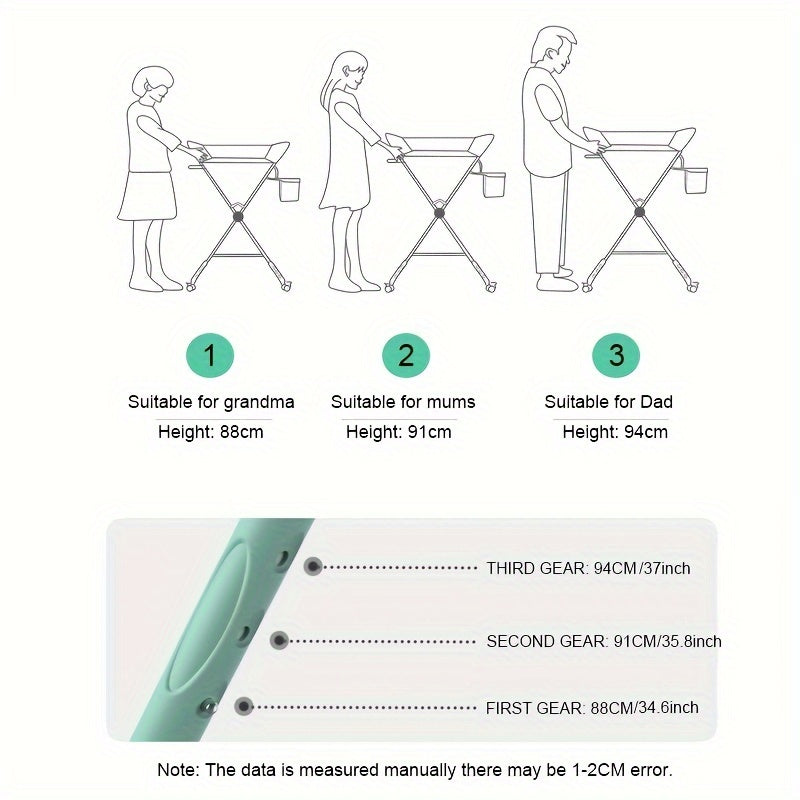 Adjustable and Portable Baby Changing Table – Perfect for Organisation and Comfort