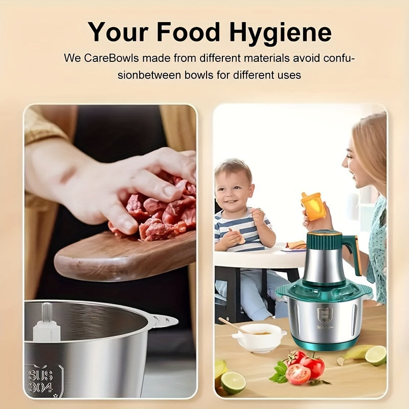 Powerful Stainless Steel Meat Grinder and Vegetable Slicer – Multifunctional Kitchen Machine