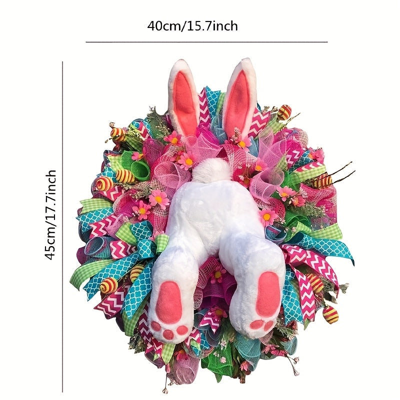 Cute Easter Bunny Wreath – Perfect for Spring and Easter Decorations