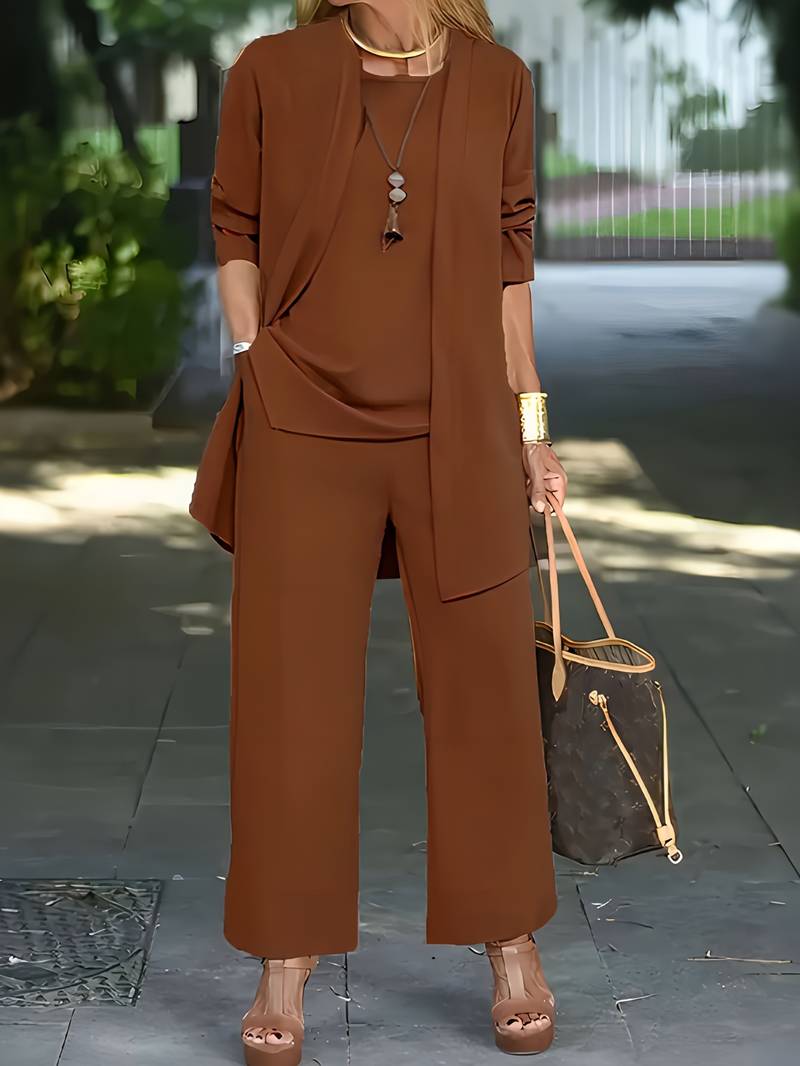 Aurora | Elegant three-piece trouser suit for women