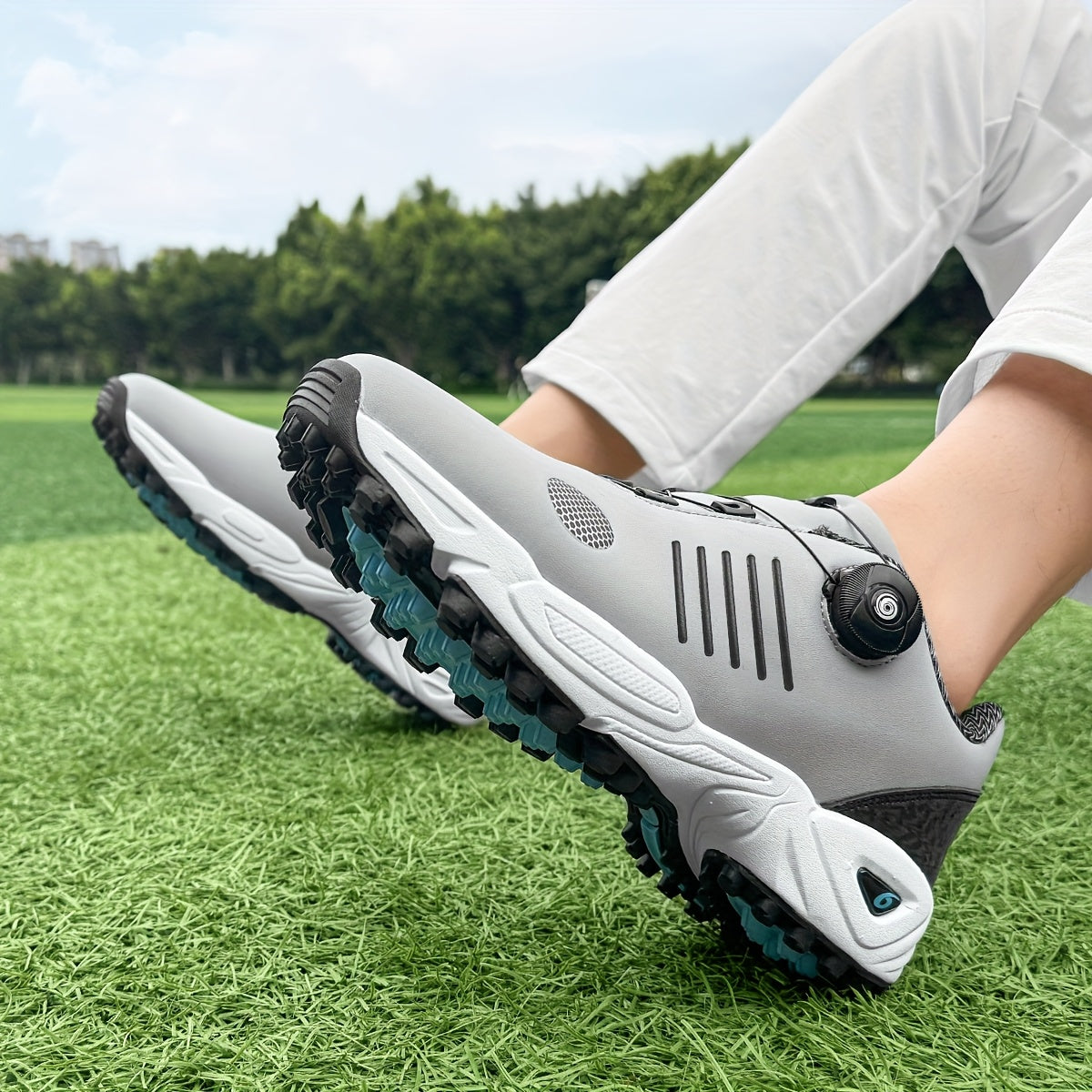 Golfeasy | Men's Golf Shoes with Grip & Dial Closure Mechanism | Rotatable Lacing System | Twist Closure | Lightweight & Breathable Design