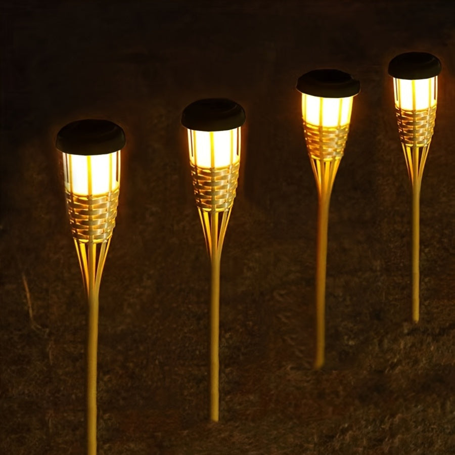 Solar Bamboo Flame Lantern – Atmospheric and Natural
