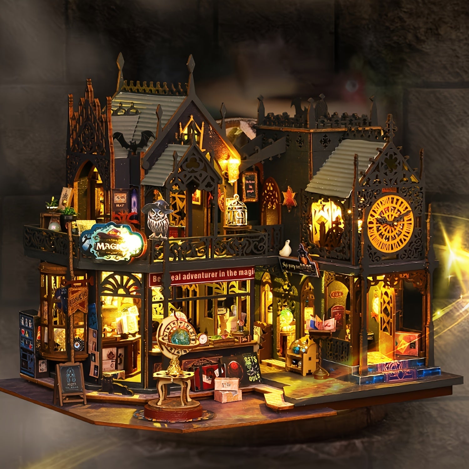 Enchanted Book House – 3D Wooden Puzzle with Magical Lighting