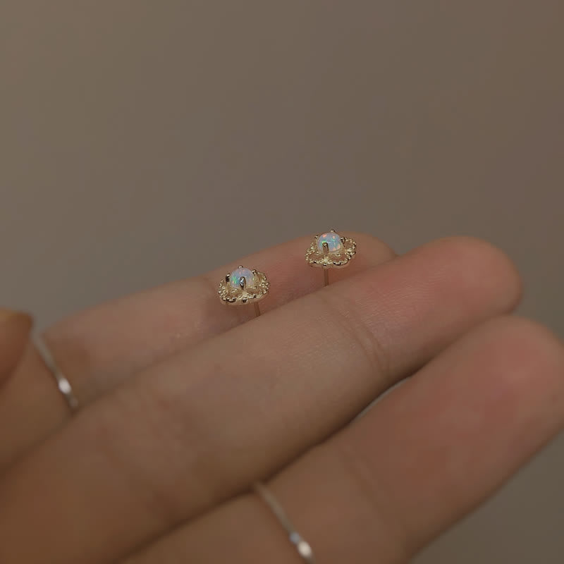 Delicate Vintage Earrings with Opal – Seraphina