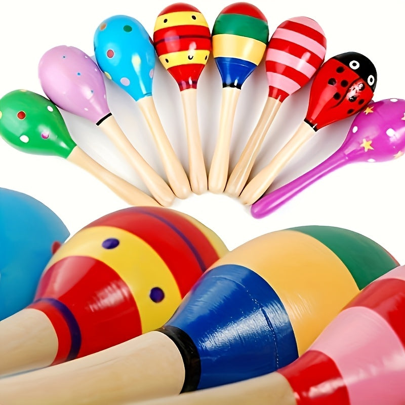MelodyWood Wooden Maraca - Playful Musical Instrument for Children