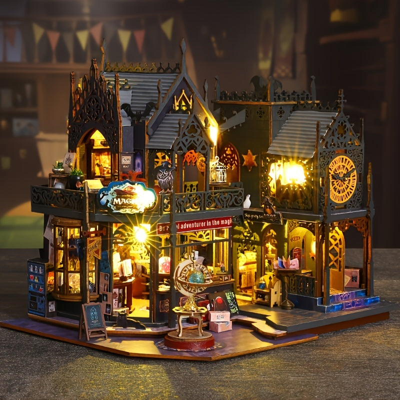 Enchanted Book House – 3D Wooden Puzzle with Magical Lighting