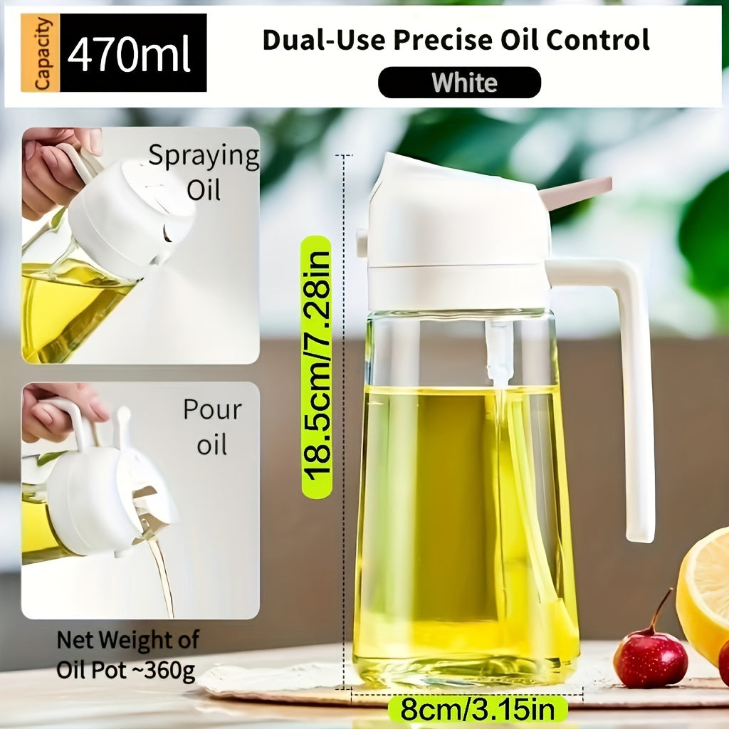 2-in-1 Oil Dispenser and Spray Bottle - Precise Oil Control for Kitchen and BBQ