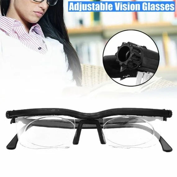 Adjustable Focus Glasses for Near and Distant Vision